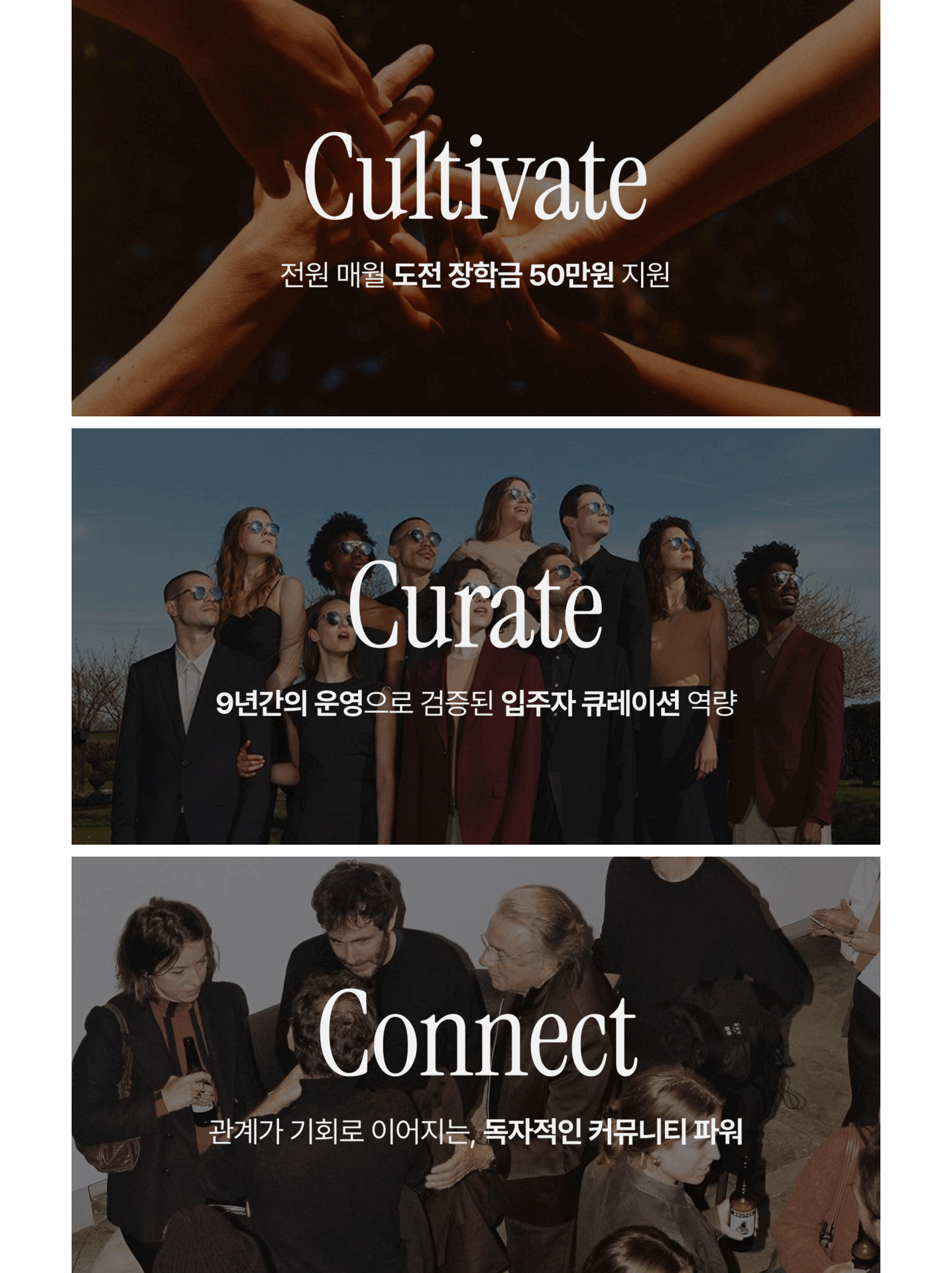 Cultivate · Curate · Connect